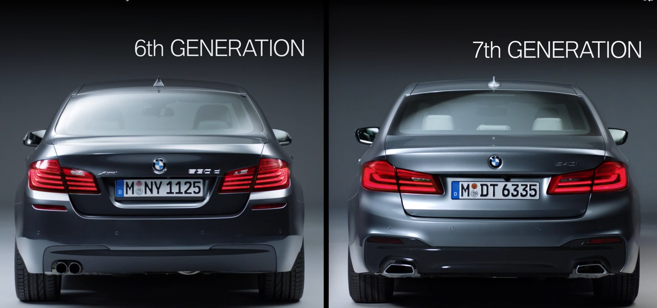 The BMW 5 Series 6th vs 7th generation exterior interior design