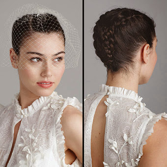 French Braid Updo wedding hair