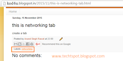 Create Tabs Links To Blogger Blog 4