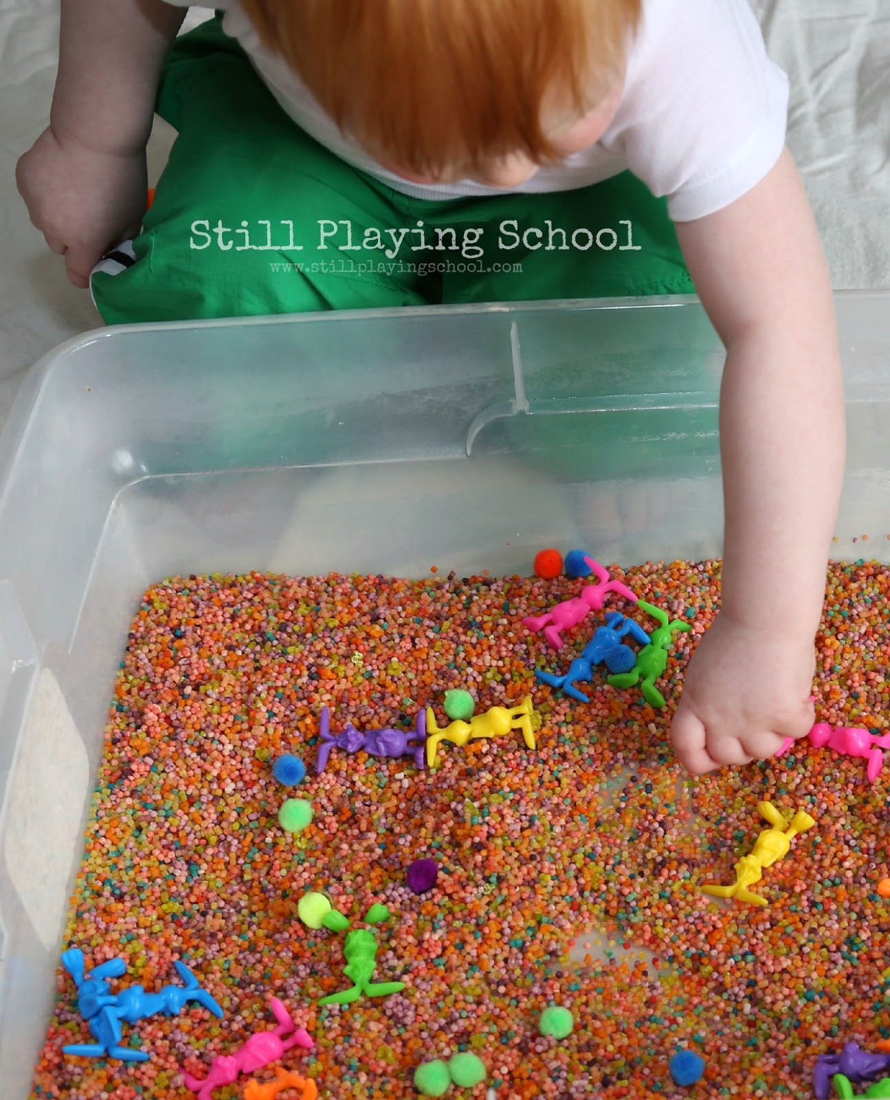 Spring Sensory Bin Still Playing School