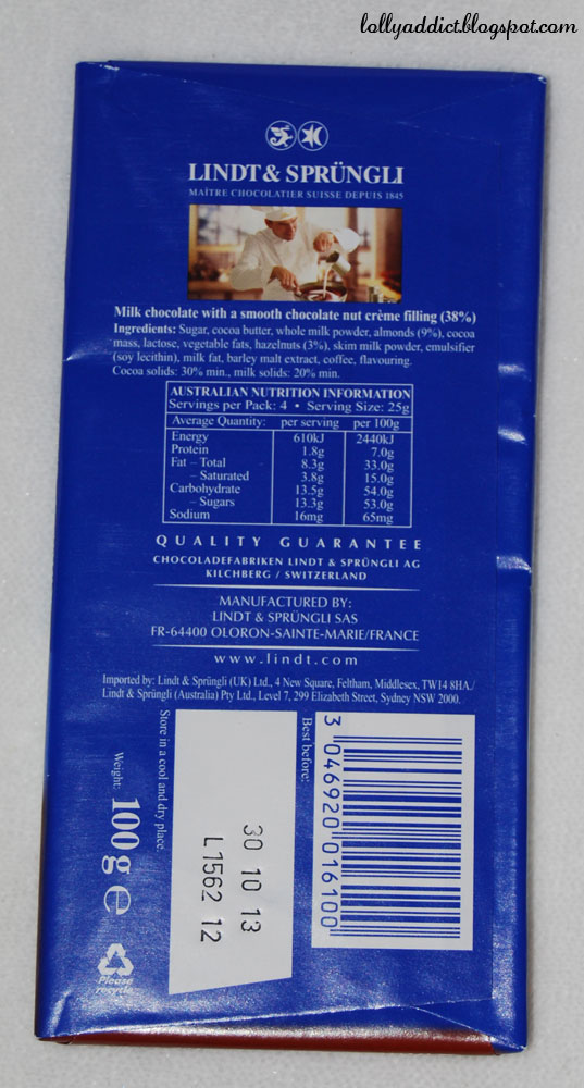 Lolly Addict Australian Confectionery Reviews Lindt Creamy Milk