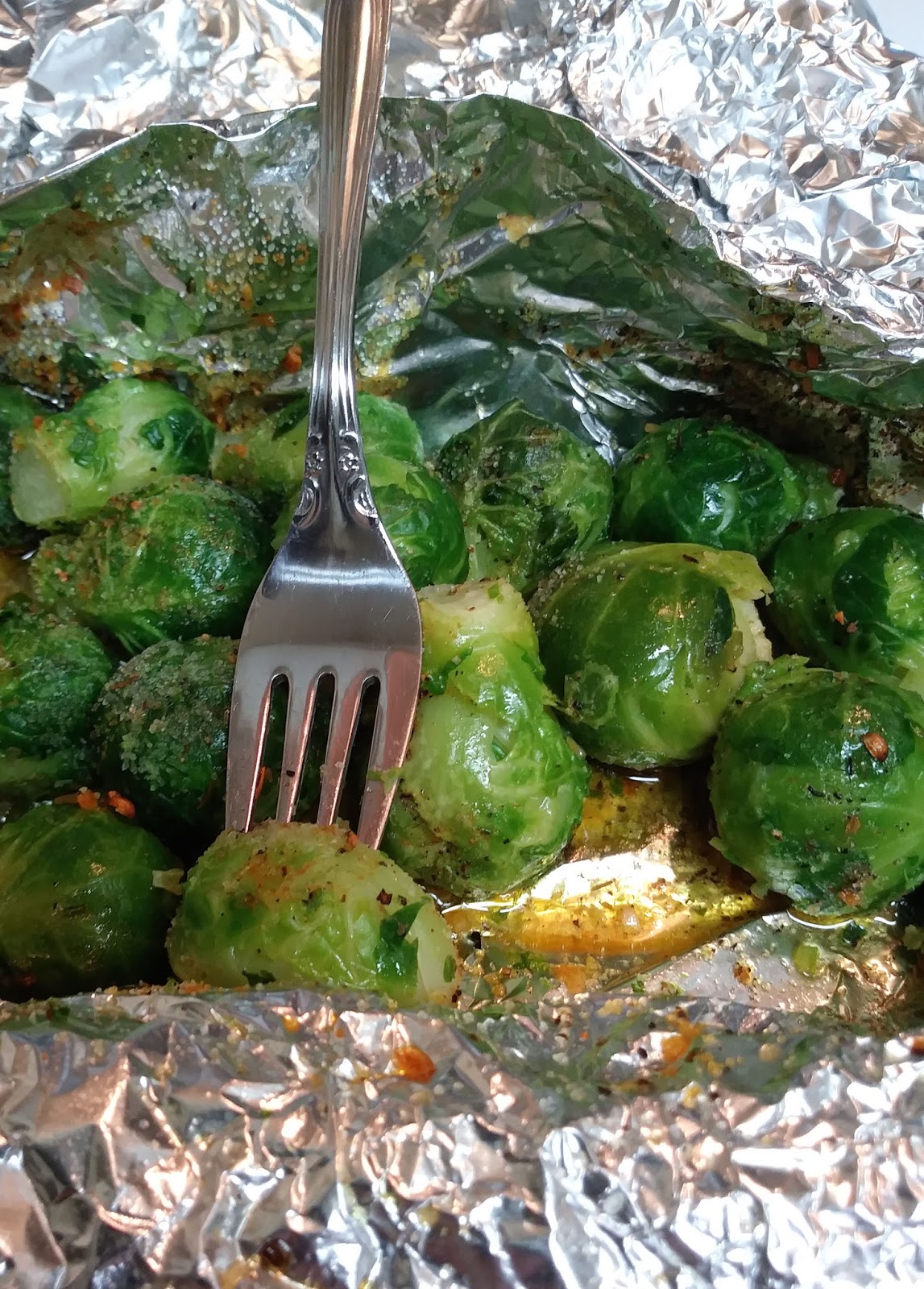 Christine's Pantry Brussels Sprouts in Tin Foil