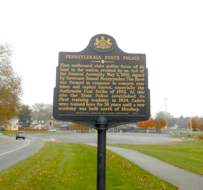 Pennsylvania State Police Historical Marker in Hershey 