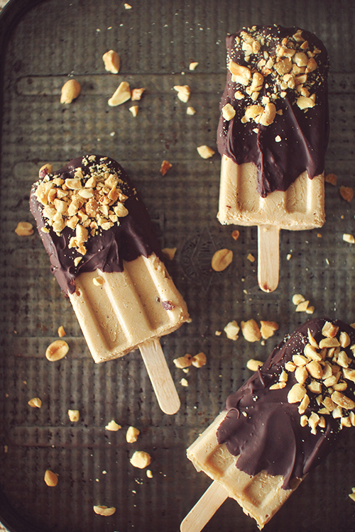 Peanut Butter Ice Cream Bars for Summer