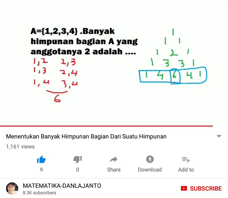 Catatan Belajar Smp Banyaknya Himpunan Bagian Dan Himpunan Bagian Yg Beranggotakan N