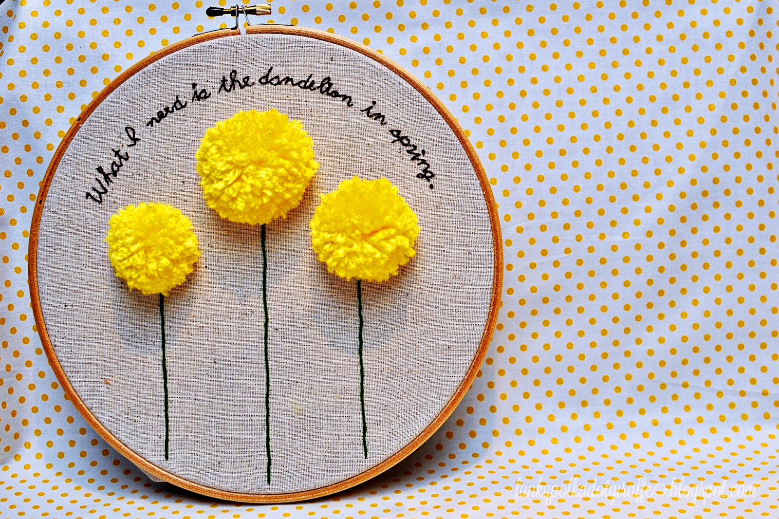 Funky Polkadot Giraffe Hunger Games Embroidery Hoop Art