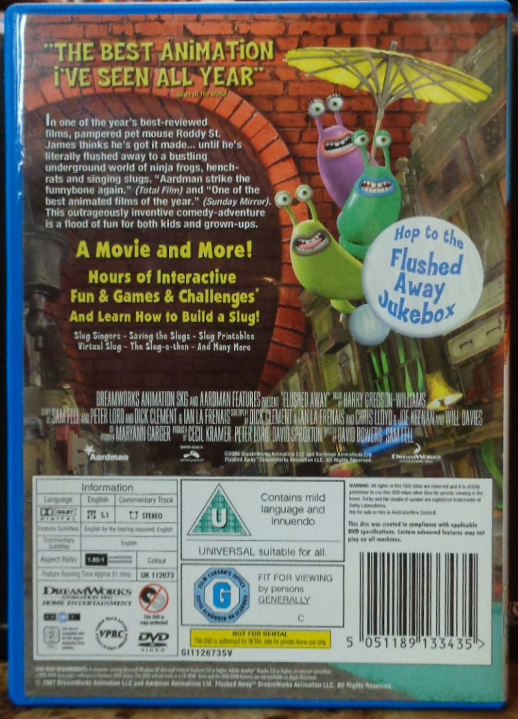Movies on DVD and Bluray Flushed Away (2006)