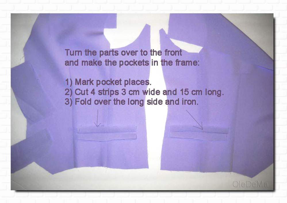 Free tutorial " How to sew men vest" ( 24 photo) + Template