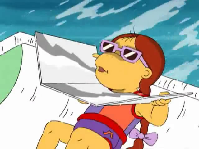 Captura de la serie Arturo, episodio "Arthur Makes Waves". 