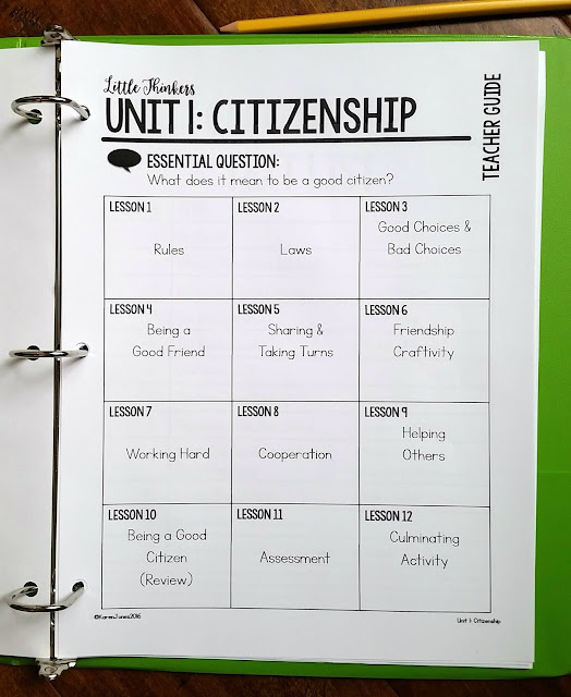 Little Kindergarten Social Studies Thinkers Curriculum Mrs. Jones's