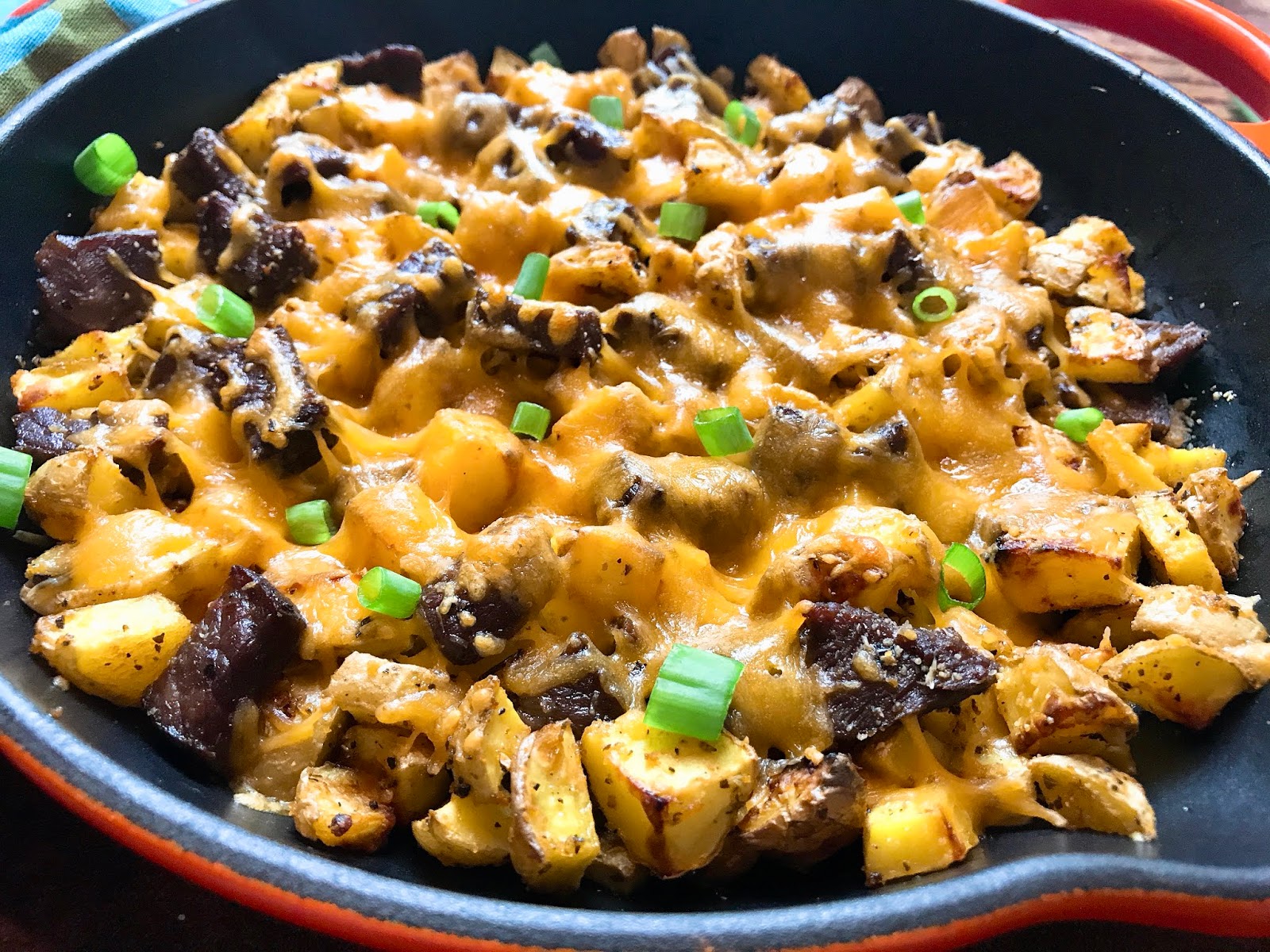 Steak and Potato Hash with Cheddar