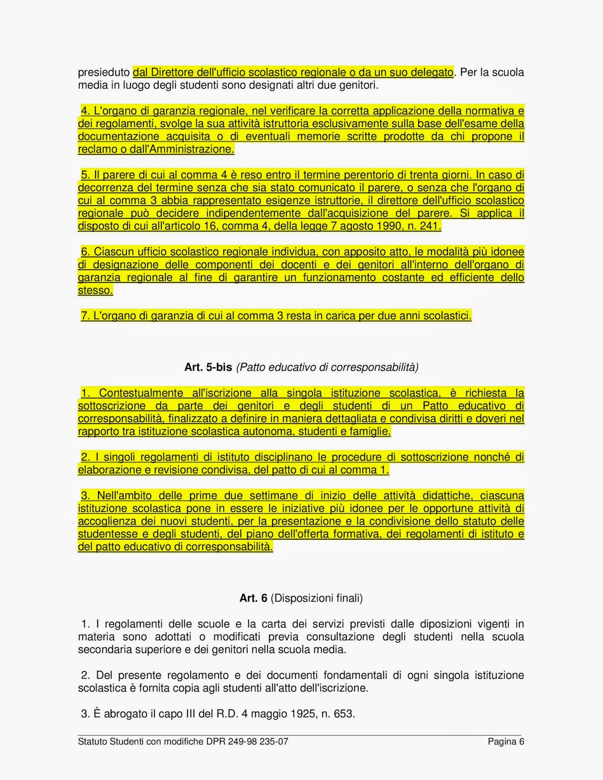 Studenti Marconiani Statuto delle studentesse e