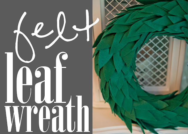Felt leaf wreath tutorial