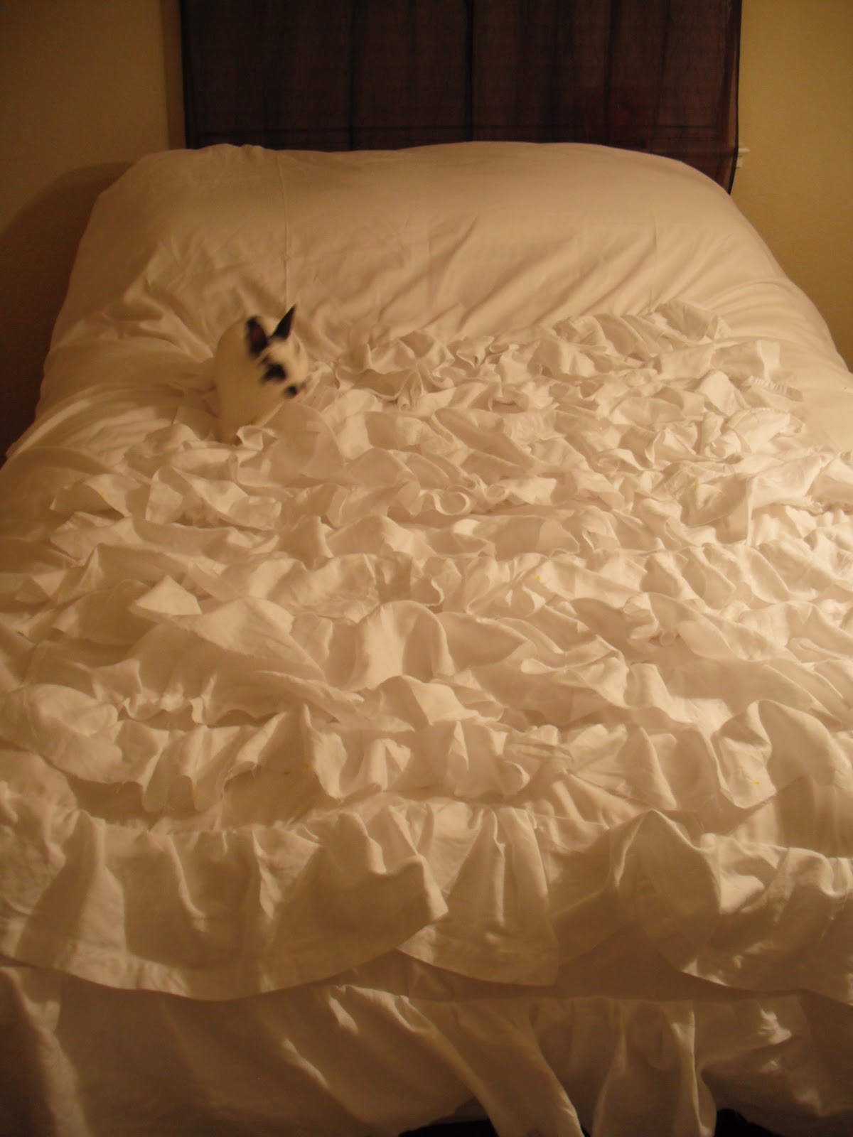 1 Day, 30 Dollars.: DIY Ruffled Duvet Cover