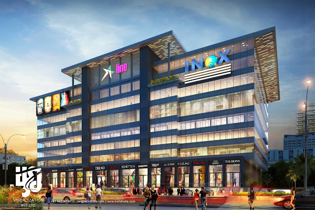 3D RENDERINGS OF MULTI-USE COMMERCIAL BUILDINGS