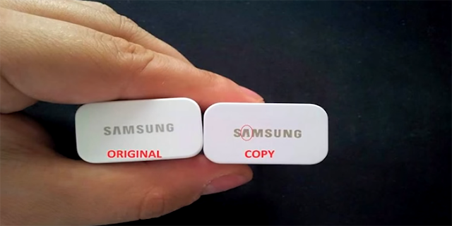 Logo Samsung Pada Bagian Atas Charger