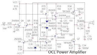 TIP2955 and TIP3055  70W OCL Power amplifier