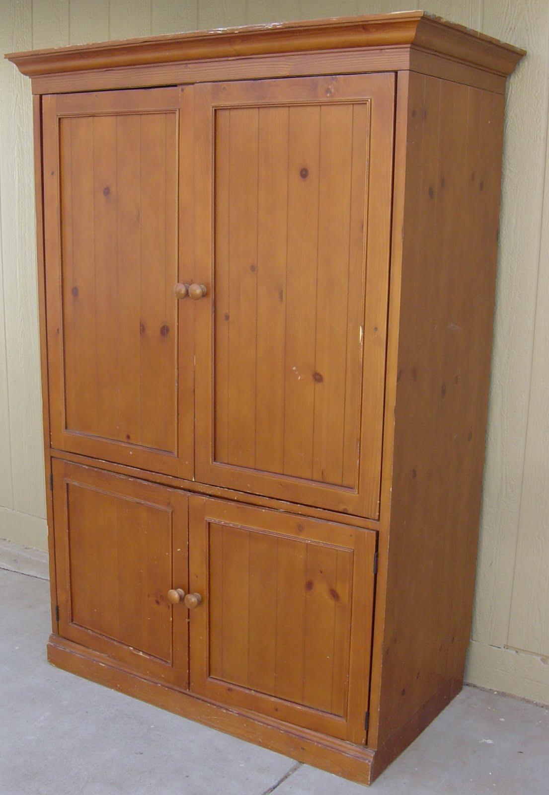 The Backyard Boutique by Five to Nine Furnishings Knotty Pine Armoire