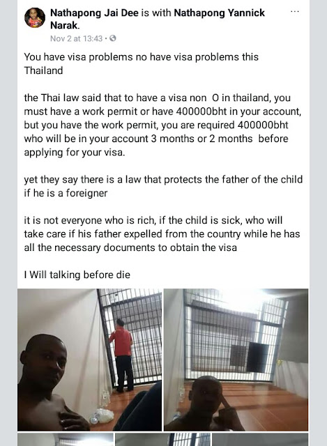 "I have never done wrong" - Cameroonian man married to Thai woman cries out after being arrested by Immigration police (photos)