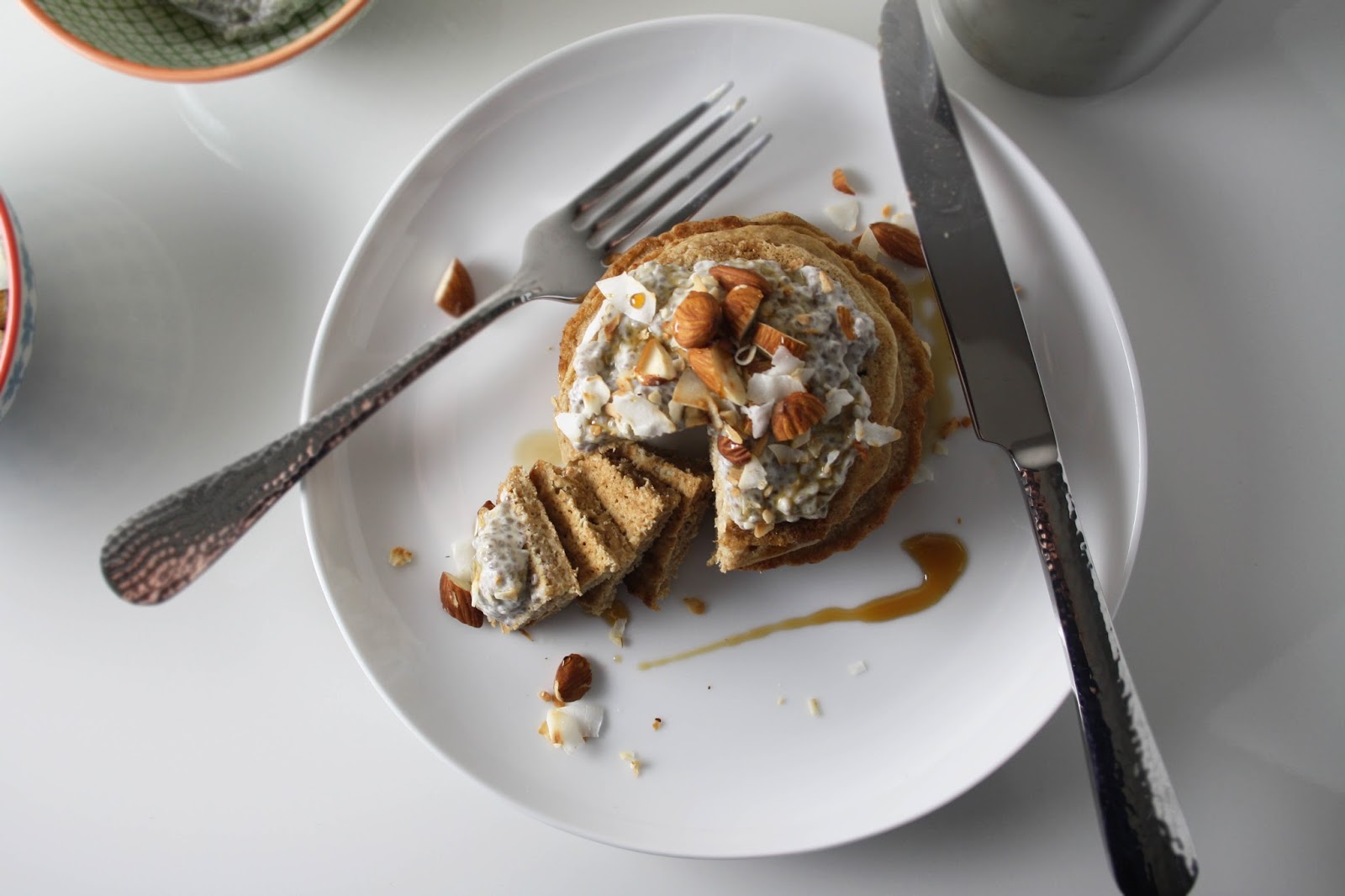 Spelt Pancakes with Grapefruit Chia Pudding | Sevengrams
