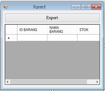 Export Data Datagridview ke Microsoft Excel pada VB.Net