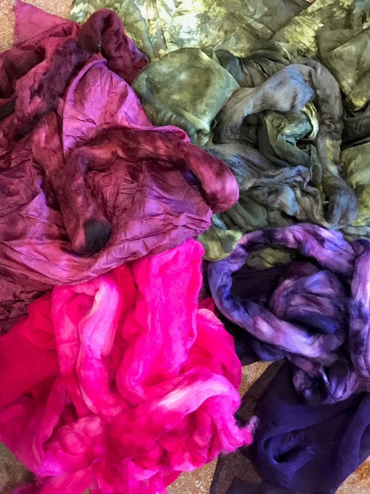 Beth's Blog: The Newly Dyed Fabrics - Part II  Fabric dyeing techniques,  How to dye fabric, Hand dyed fabric