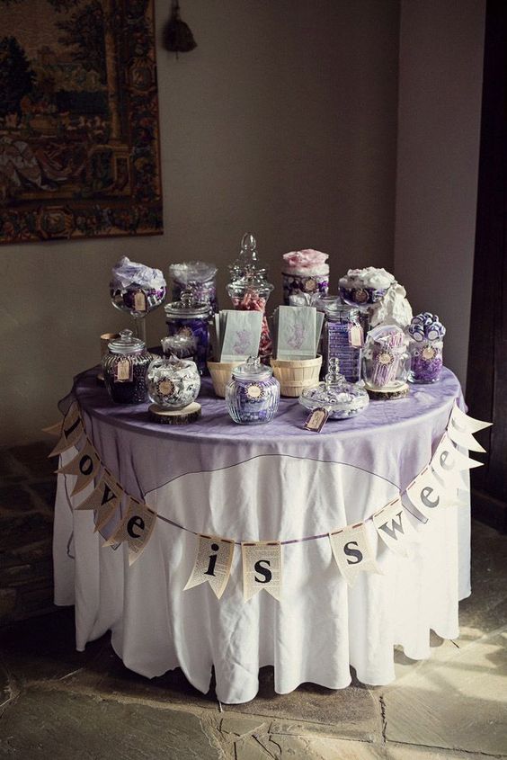 13 Ideas decorativas para mesas de dulces usando mesas redondas