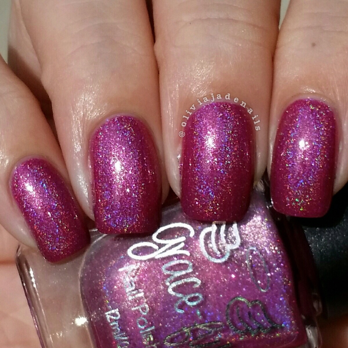 Grace-Full Nail Polish Chuck's Berry swatched by Olivia Jade Nails