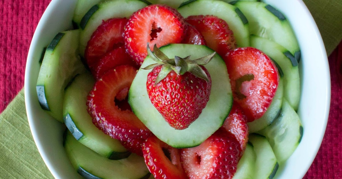 Cucumber Strawberry Salad with Honey and Balsamic Vinegar Dressing