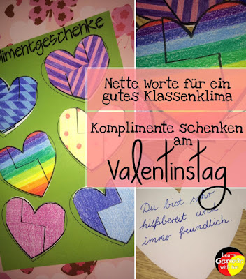 Bastelanleitung für tolle Herzen zum Valentinstag. Mit Eigenschaftsworten, Listen und einer Bastelanleitung. Auch geeignet für den Muttertag