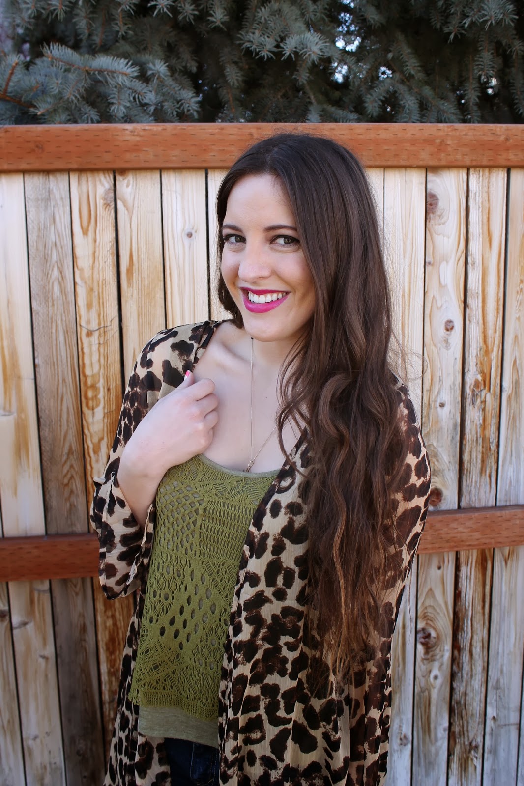 leopard kimono and friday fashion diaries | Blushing Boulevard