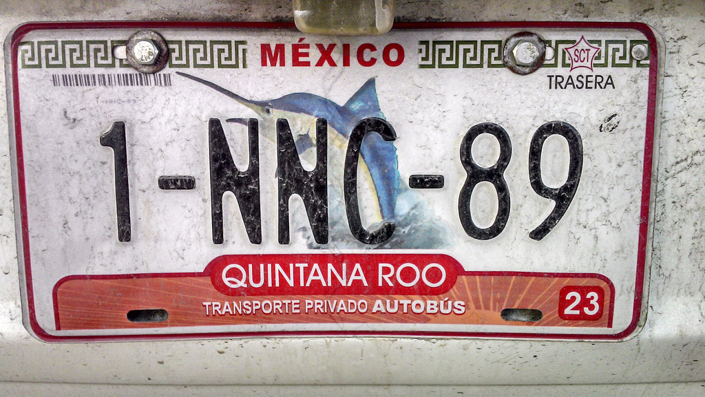 Placas de México Diseño / Mexico License Plates Omnibus Quintana Roo