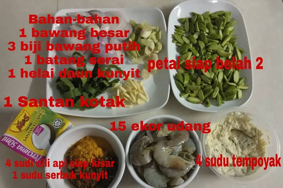 Resepi Masak Udang Tempoyak Dan Petai