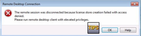 Fixed "The remote session was disconnected because liscense store creation failed with access denied. Please run remote desktop client with elevated privileges" - Learn Tech Tips - Zidane