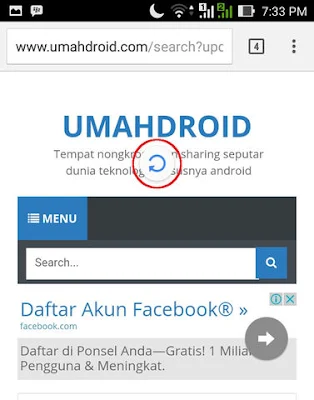 Quick Refresh Pada Google Chrome Android