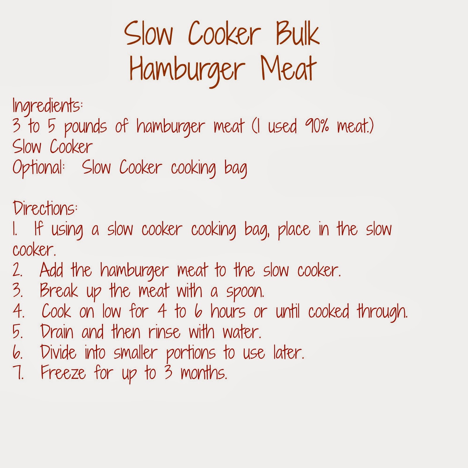 I'm Hungry!! Kitchen Tip Tuesday Bulk Hamburger ( Slow Cooker)