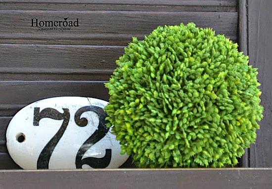 topiary ball and glass number