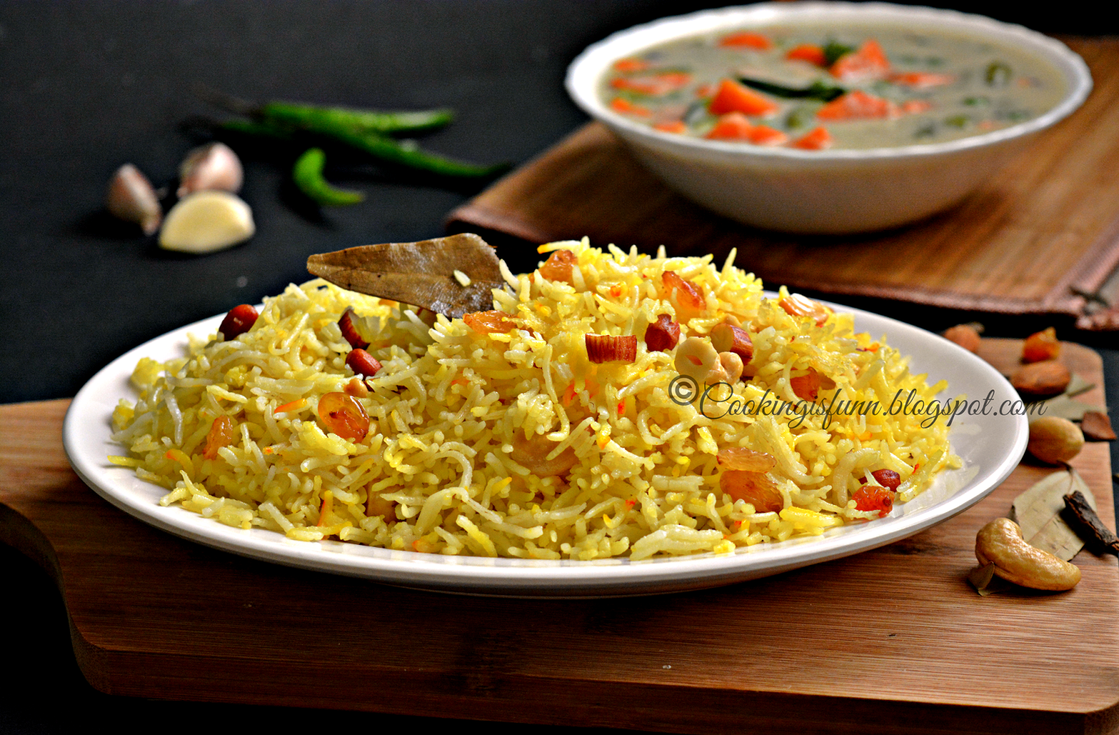 Cookingisfunn Saffron flavored Dryfruit Rice