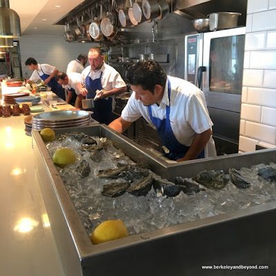 oyster bar at Limewood Bar & Restaurant at the Claremont Club & Spa, a Fairmont Hotel in Berkeley, California