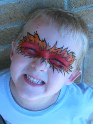 painting face halloween mask easy pretty quick flames flowers facepaint creative flame flaming