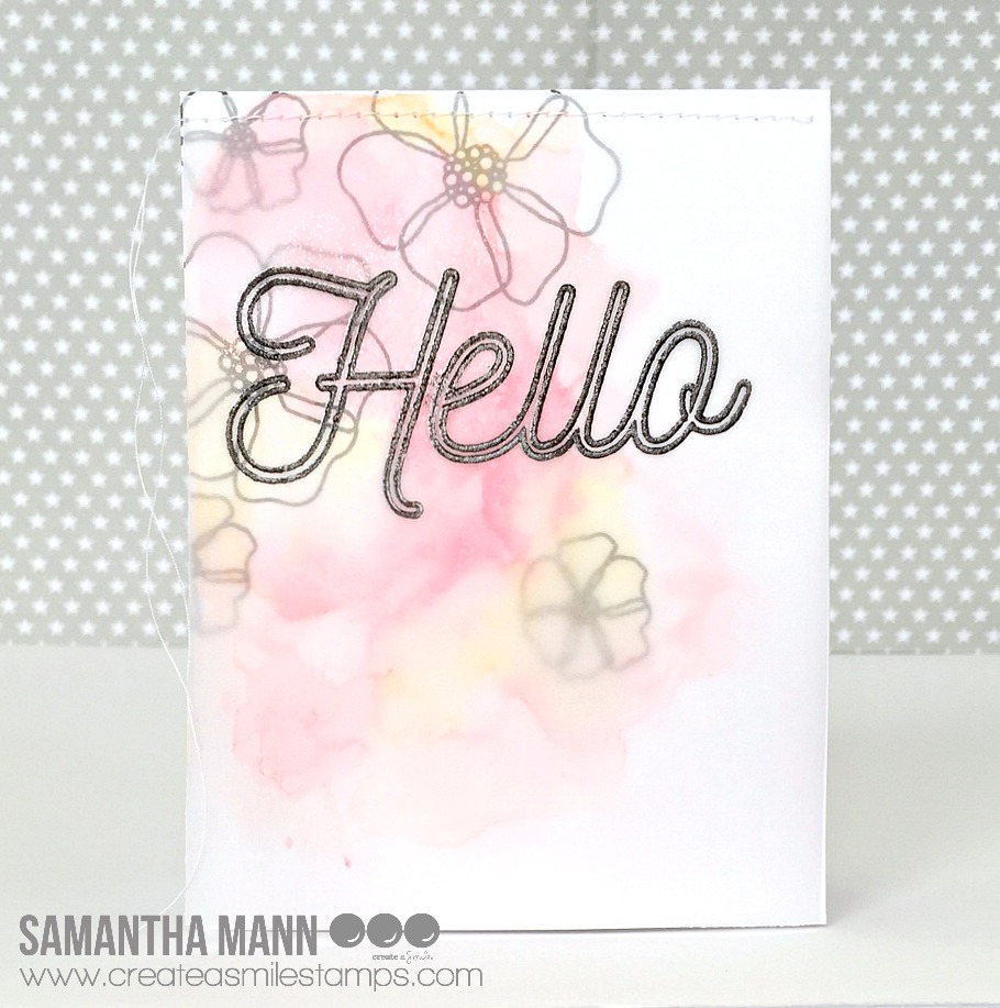 Create a smile Watercolored Vellum