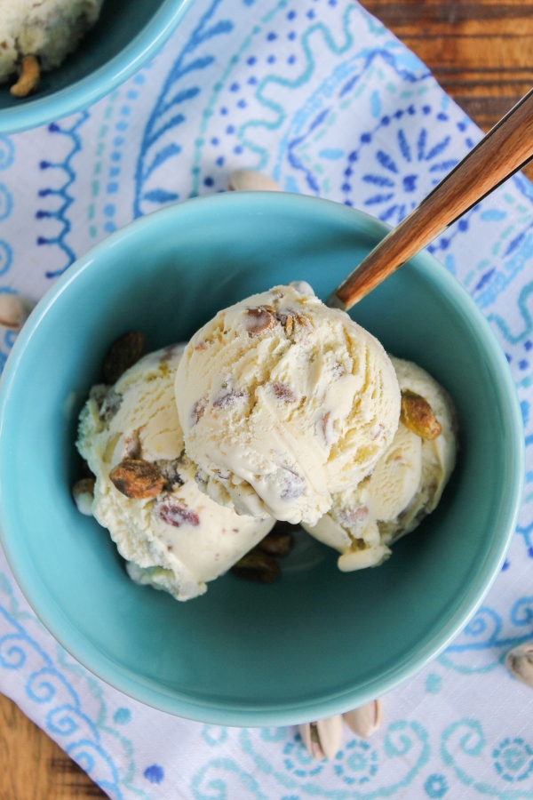 Beat the heat this summer with this thick and creamy Salted Pistachio Ice Cream! 