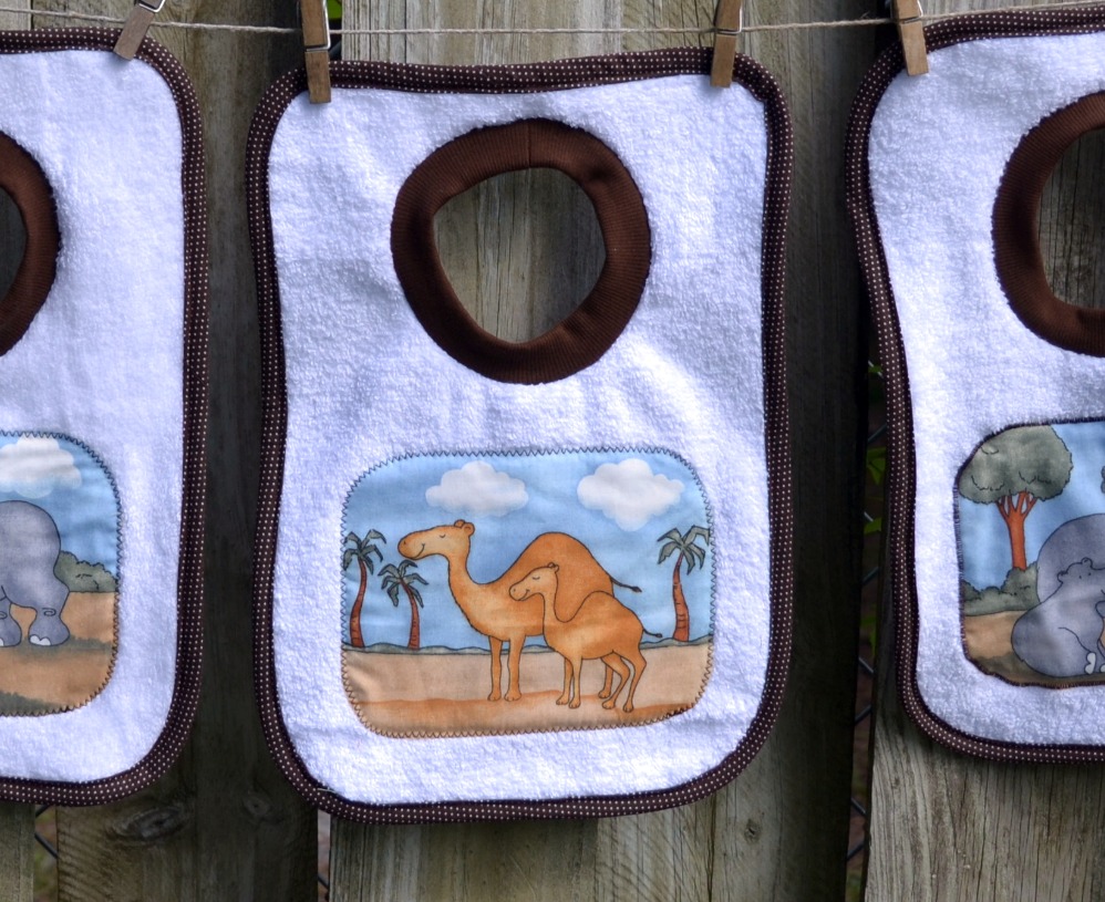 Blue Susan makes Pullover Towel Baby Bib Tutorial