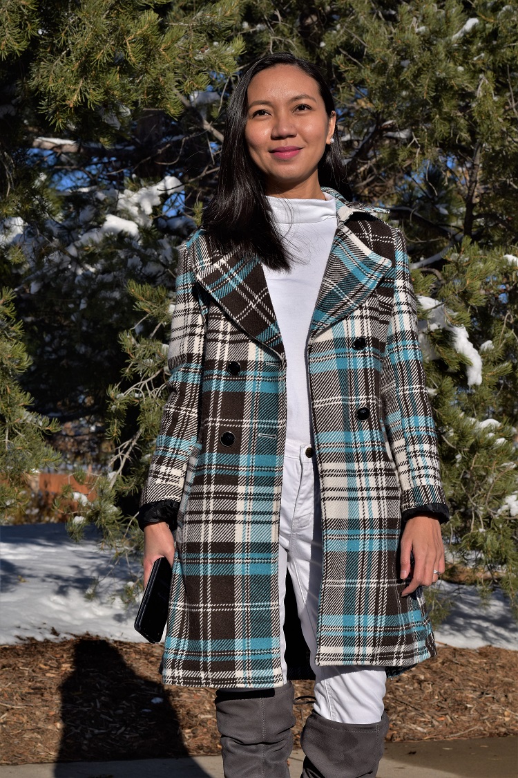 Budget Outfit: How To Style a Plaid Coat 4