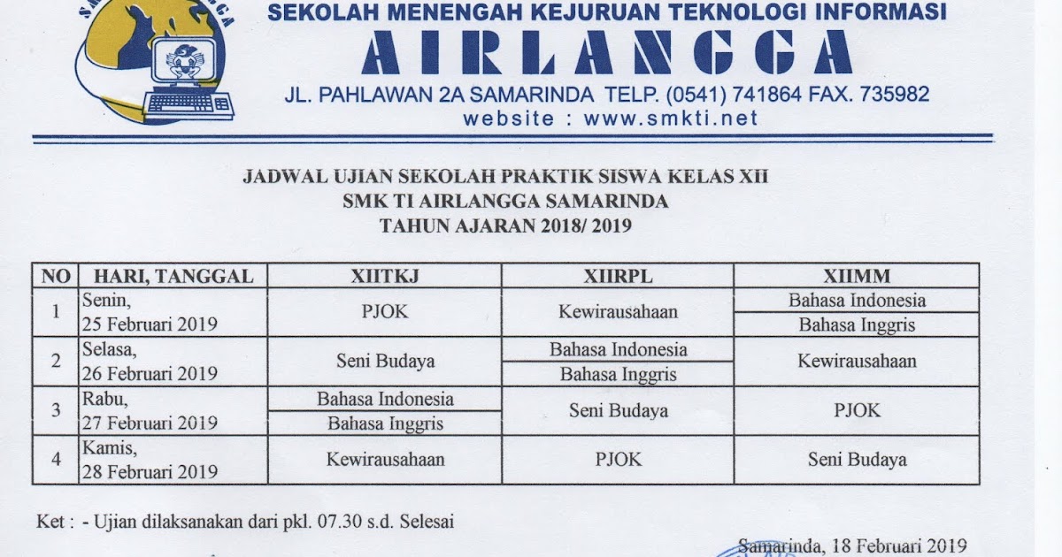 Sk Pengawa Ujian Sekolah 2021 Sk Panitia Ujian Sekolah