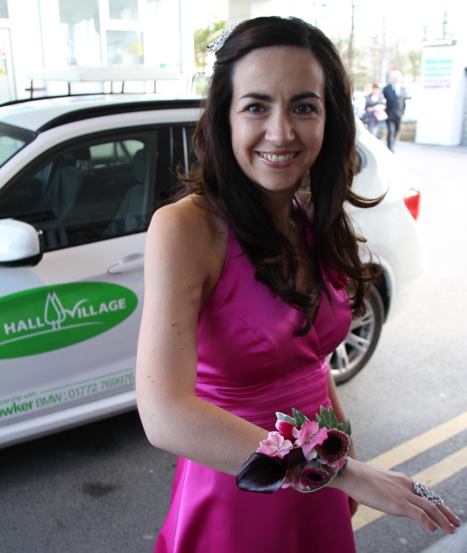 The Hot Pink and Black Wedding Blessing at Ribby Hall of Vicki & Tom