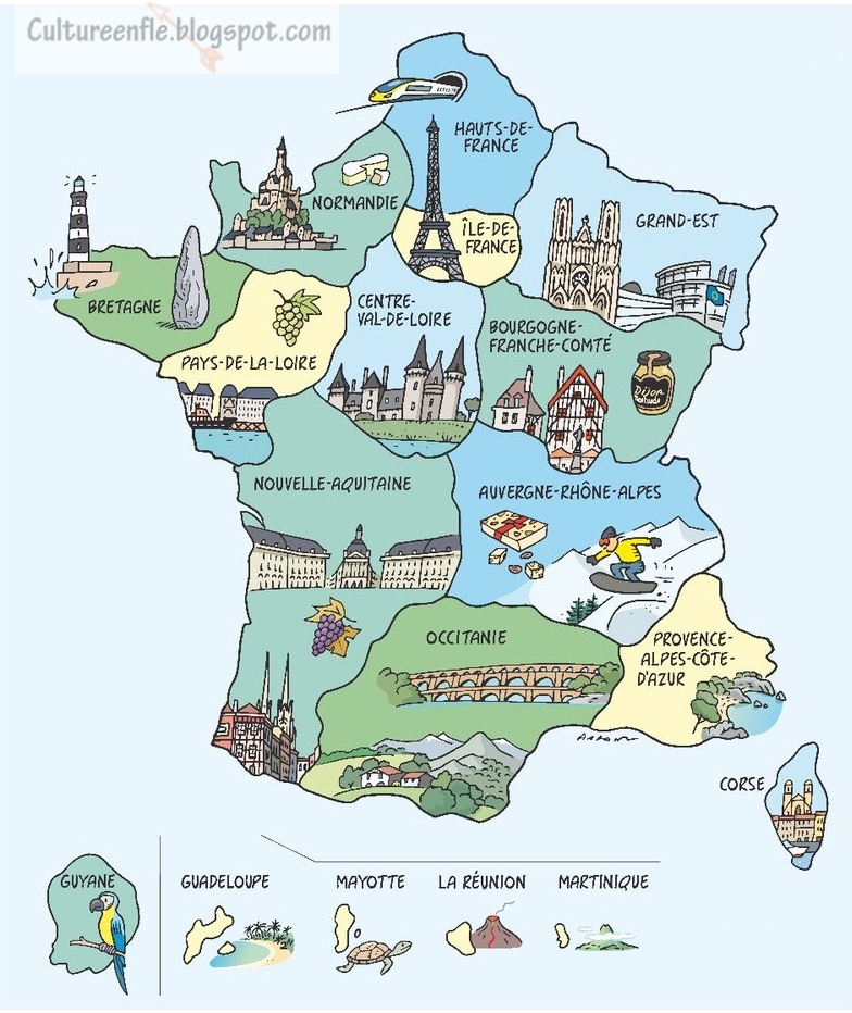 Comment Choisir Sa Région Sur France 3 Culture en FLE: Activité 7: Les Régions de France