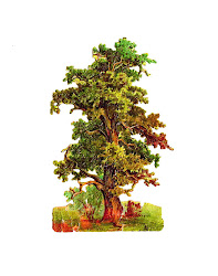 tree oak graphic clip cut die antique victorian cutting scrap baum glanzbild gemerkt von