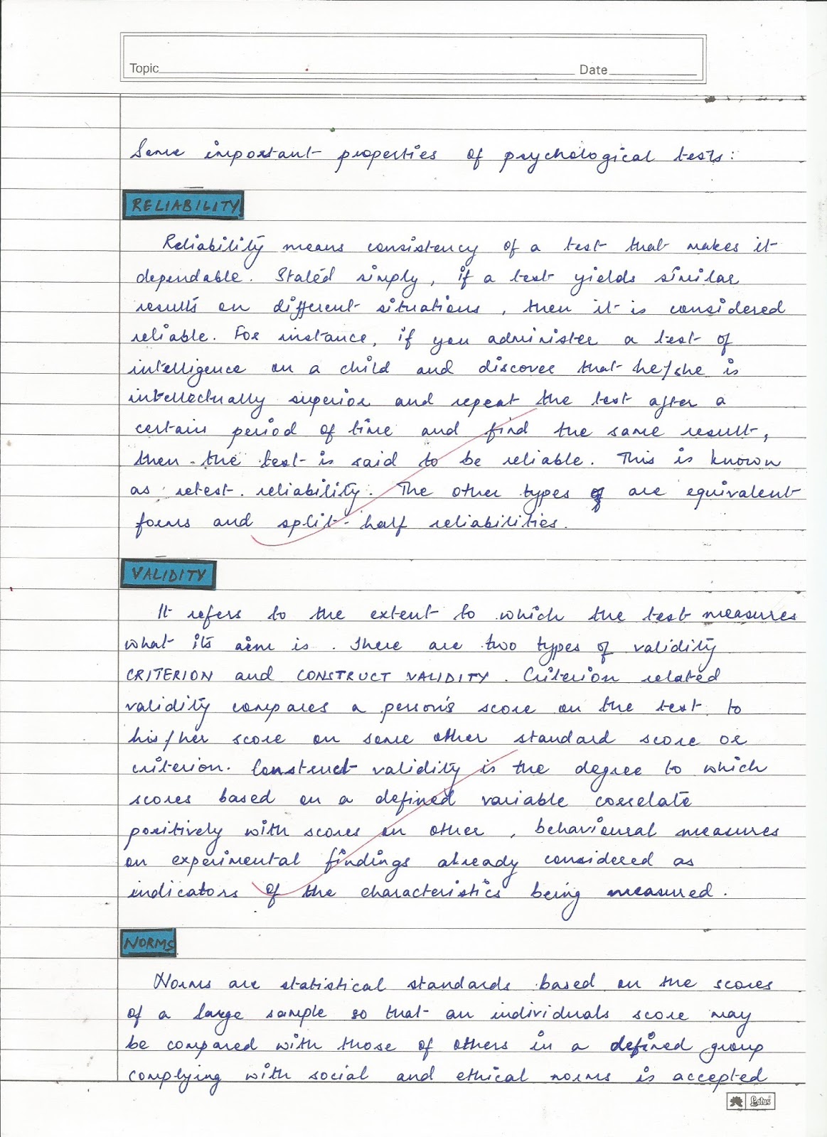 Psychology 101 notes picture