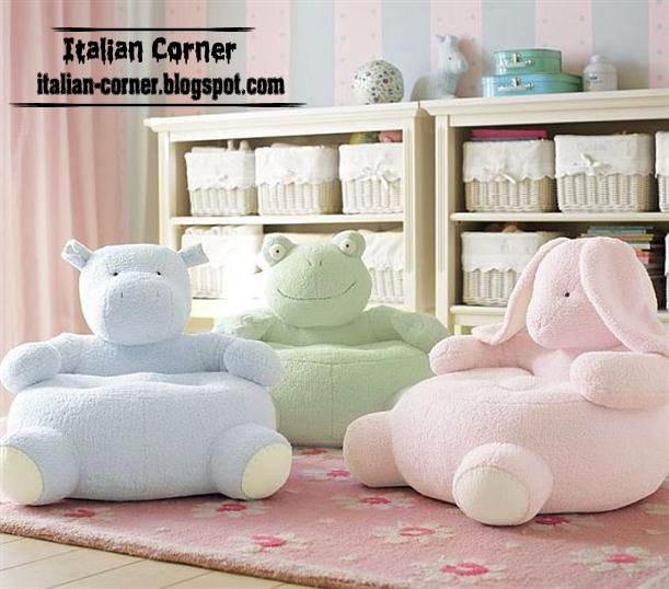 Comfortable animals chairs for kids room Italian design